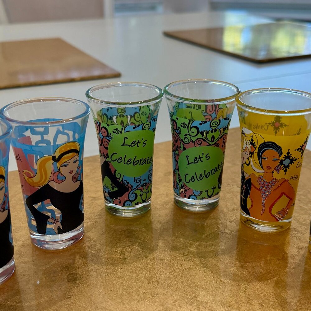 New Artisian Shot Glasses Set of 6
